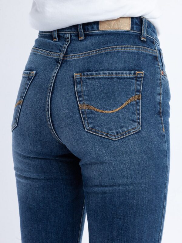 LagoVerde-3280 Donna medium used Blaue Damenjeans