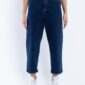 Blaue Damenjeans hoher Bund